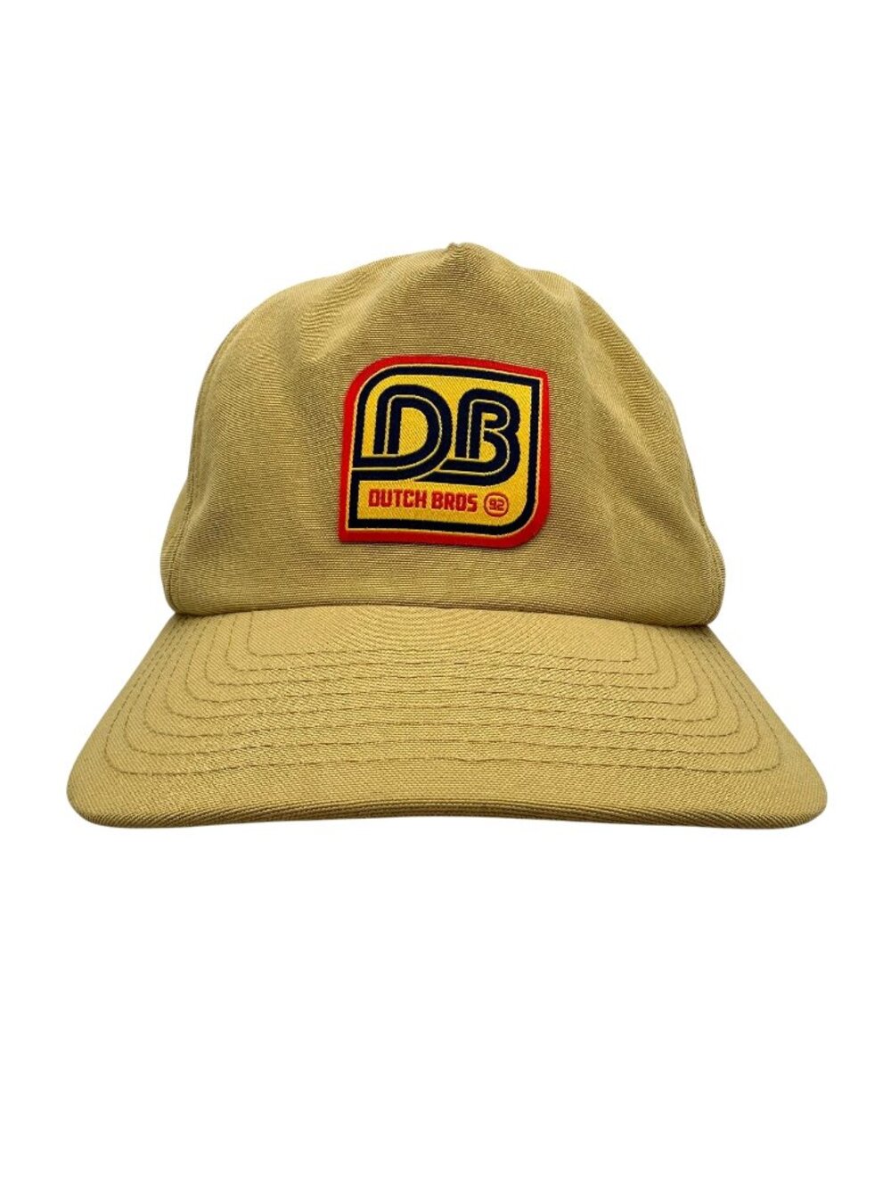 Dutch Bros Adult One Size Hat Tan Logo Baseball Cap Curve Brim Adjustable Snap